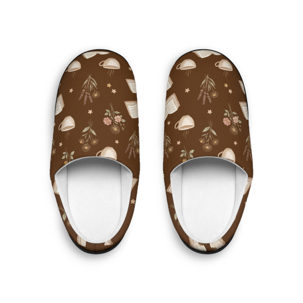 Books, Brews, & Blooms Slippers